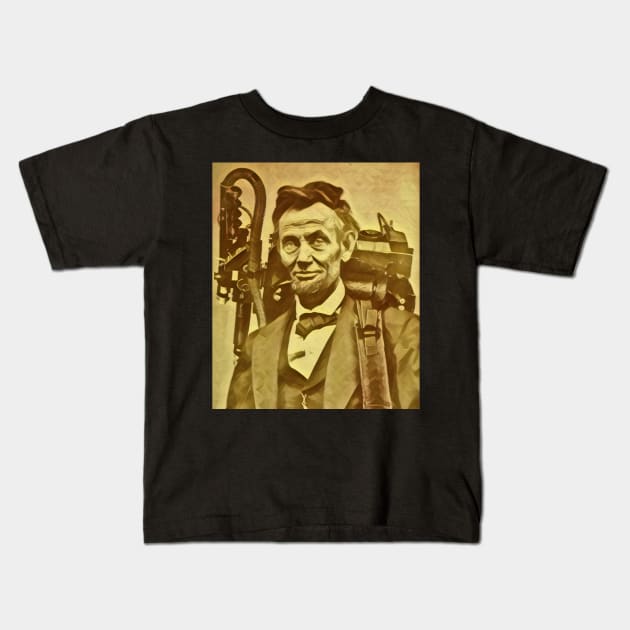 Lincoln Ghostbuster Kids T-Shirt by Retrostuff